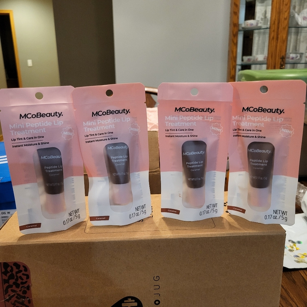 MCoBeauty Mini Peptide Lip Treatment *caramel  Lot Of 4